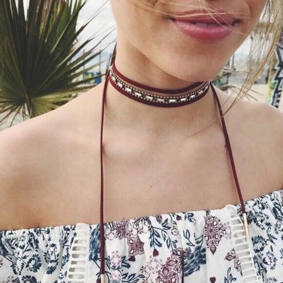 Jen Atkin x Chloe + Isabel Women's Jewel Suede Headwrap Choker Necklace - Picture 3 of 12